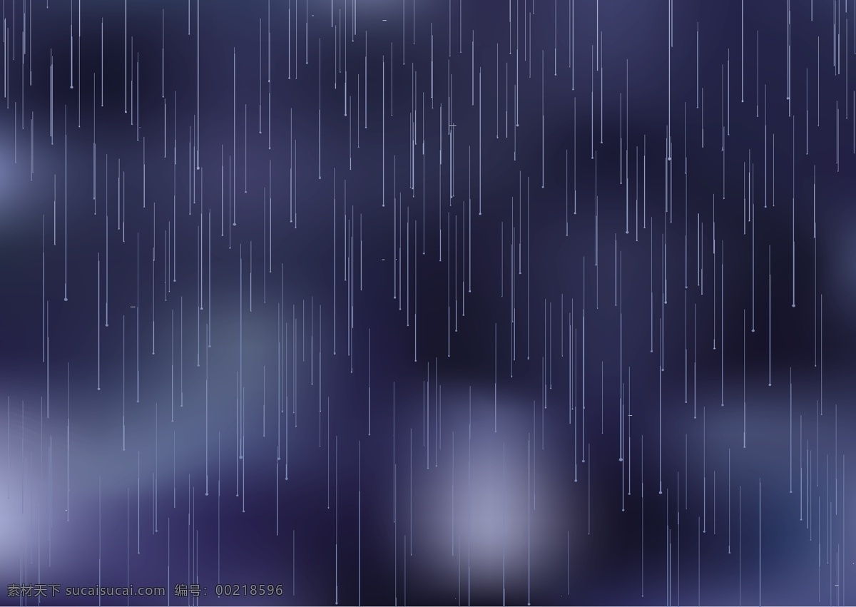 雨 向量 大气 光晕 蓝色背景 下雨 矢量图
