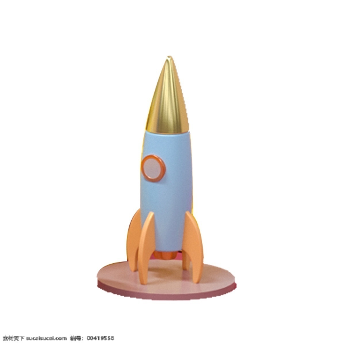 蓝色 立体 火箭 免 扣 图 蓝色火箭 模型 蓝色的 火箭模型
