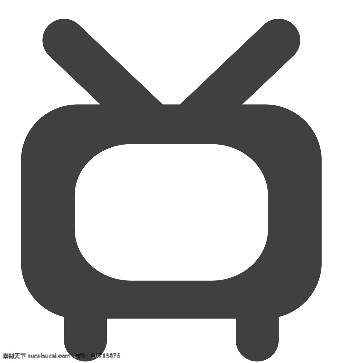 老旧的电视机 电视机 电视 天线 生活图标 卡通图标 黑色的图标 手机图标 智能图标设计