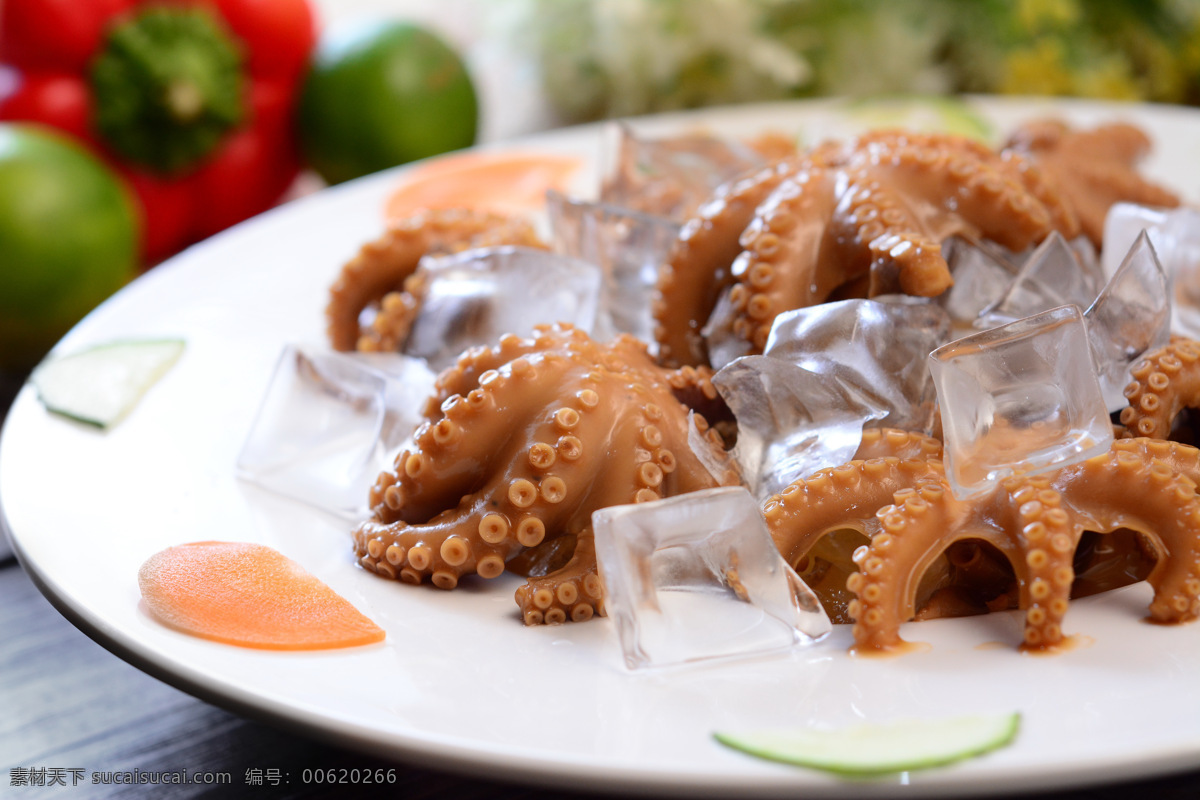 冰镇八爪鱼 鱿鱼 八爪鱼 鱼 海鲜 食物原料 美食 菜图 刺身 生料 餐饮美食