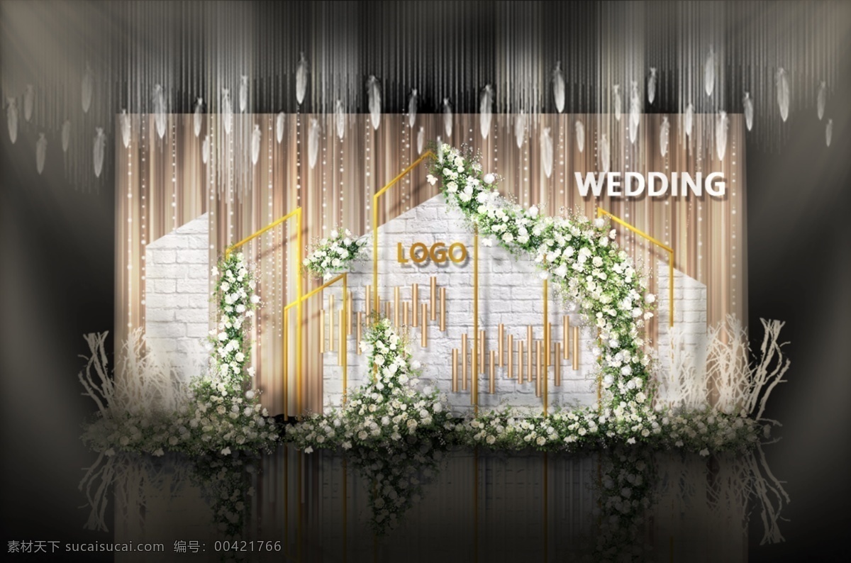 香槟 白 绿 主题 婚礼 香槟色婚礼 白绿香槟婚礼 简约 小 清新 简约仪式区