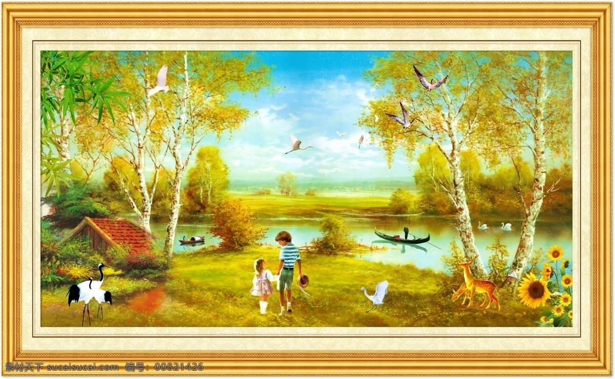 画 手绘风景 风景装饰画 无框画 田园风格 田园 田园油画 欧式风格 欧式 欧美油画 手绘 壁画 壁挂 挂画 风景无框画 山水画 风水画 沙发背景墙 湖泊 风景画 山水风景 欧式风景 古典风景 风景油画 自然风景 国外风景 白桦树 白桦林 河流 小河 小船 天鹅 仙鹤 唯美风景 油画装饰画