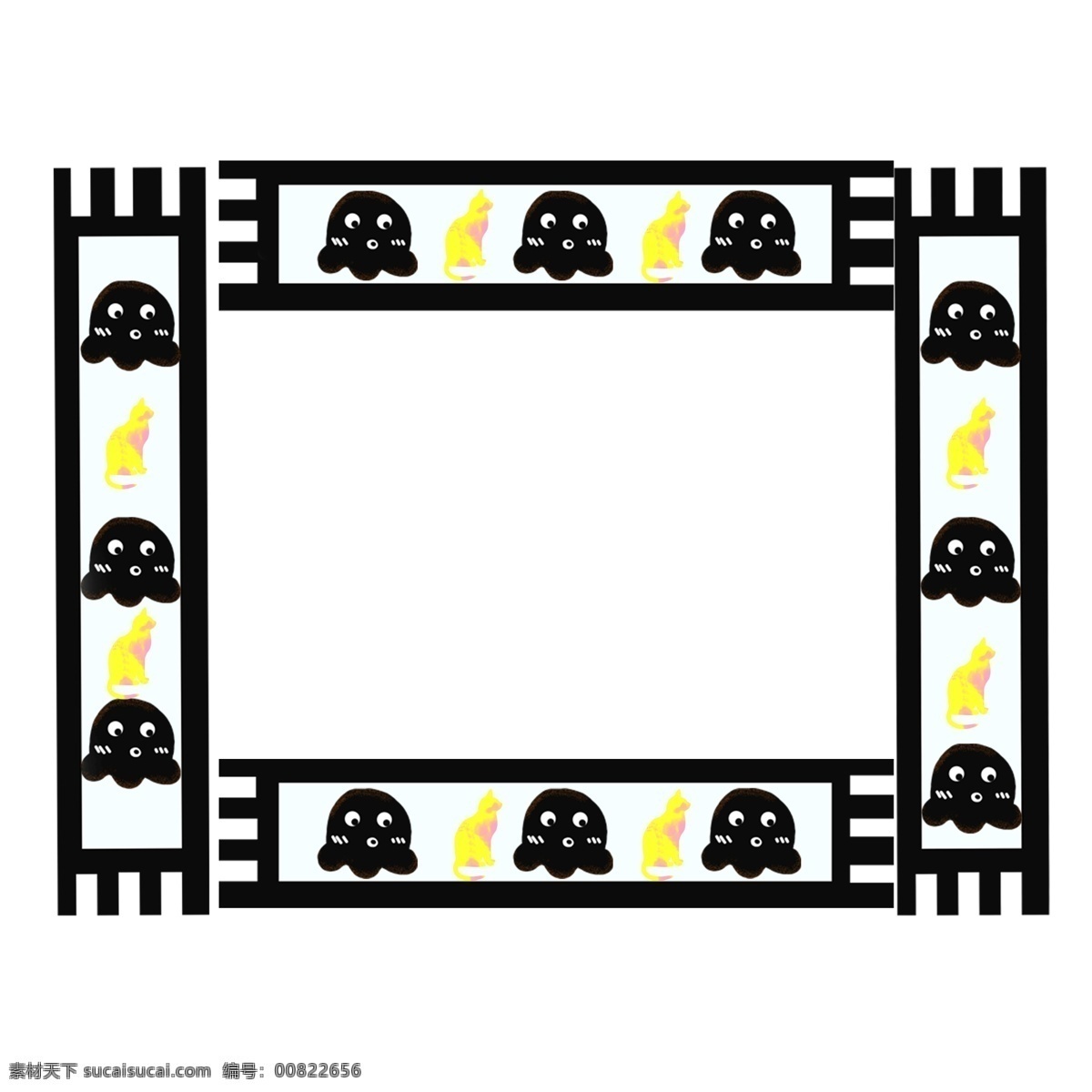 黑色 装饰 边框 插图 图案