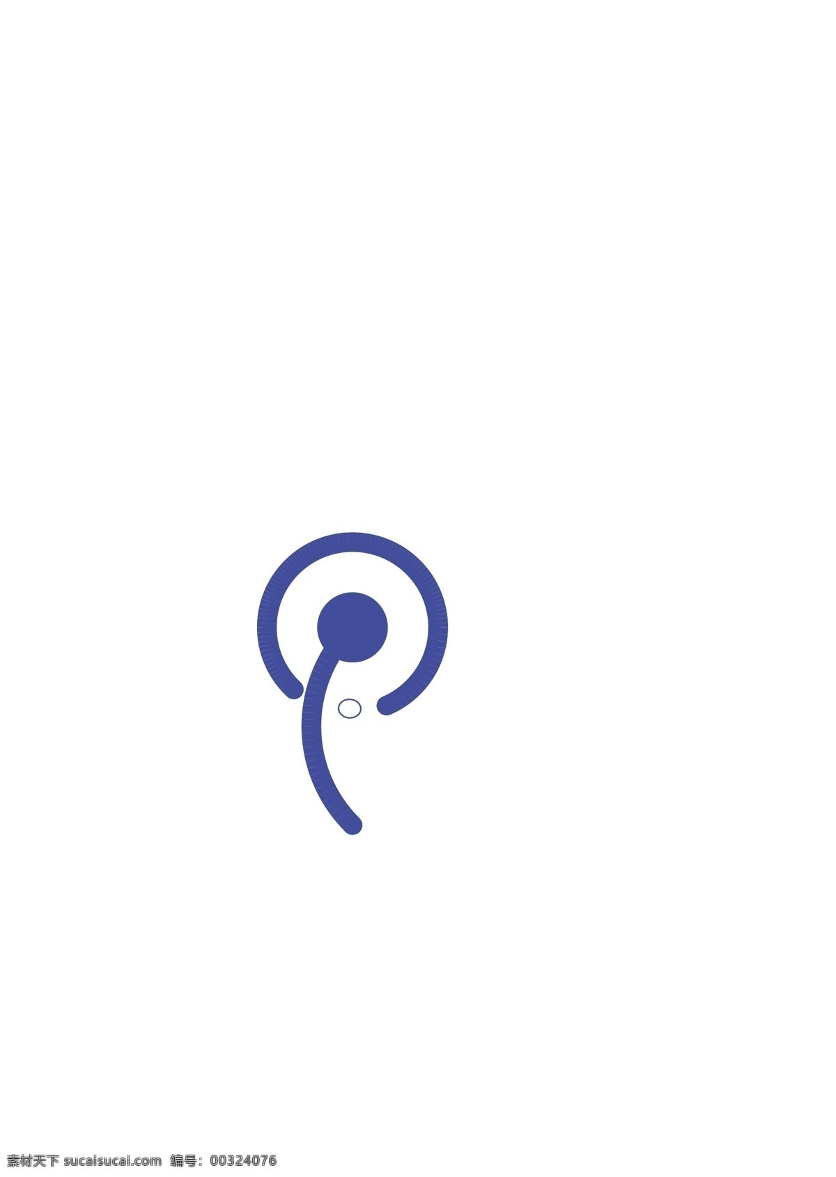 蒲公英 logo 标志 创意设计 创意 矢量图形 剪影 蓝色 科技感 婆婆丁 logo设计