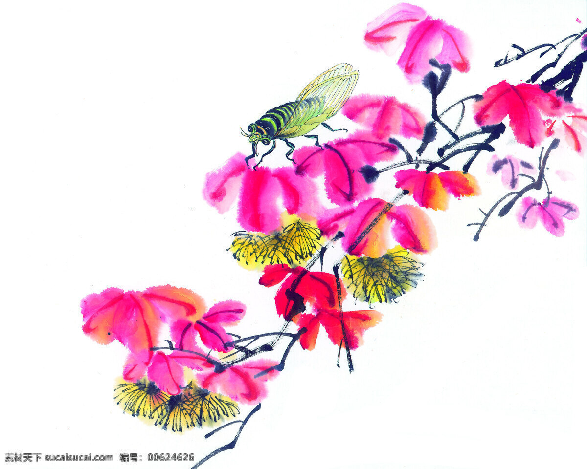 突出免费下载 工笔画 花鸟 绘画 美术 泼墨 写生 写意 艺术 中国画 装饰画 装饰素材 室内装饰用图