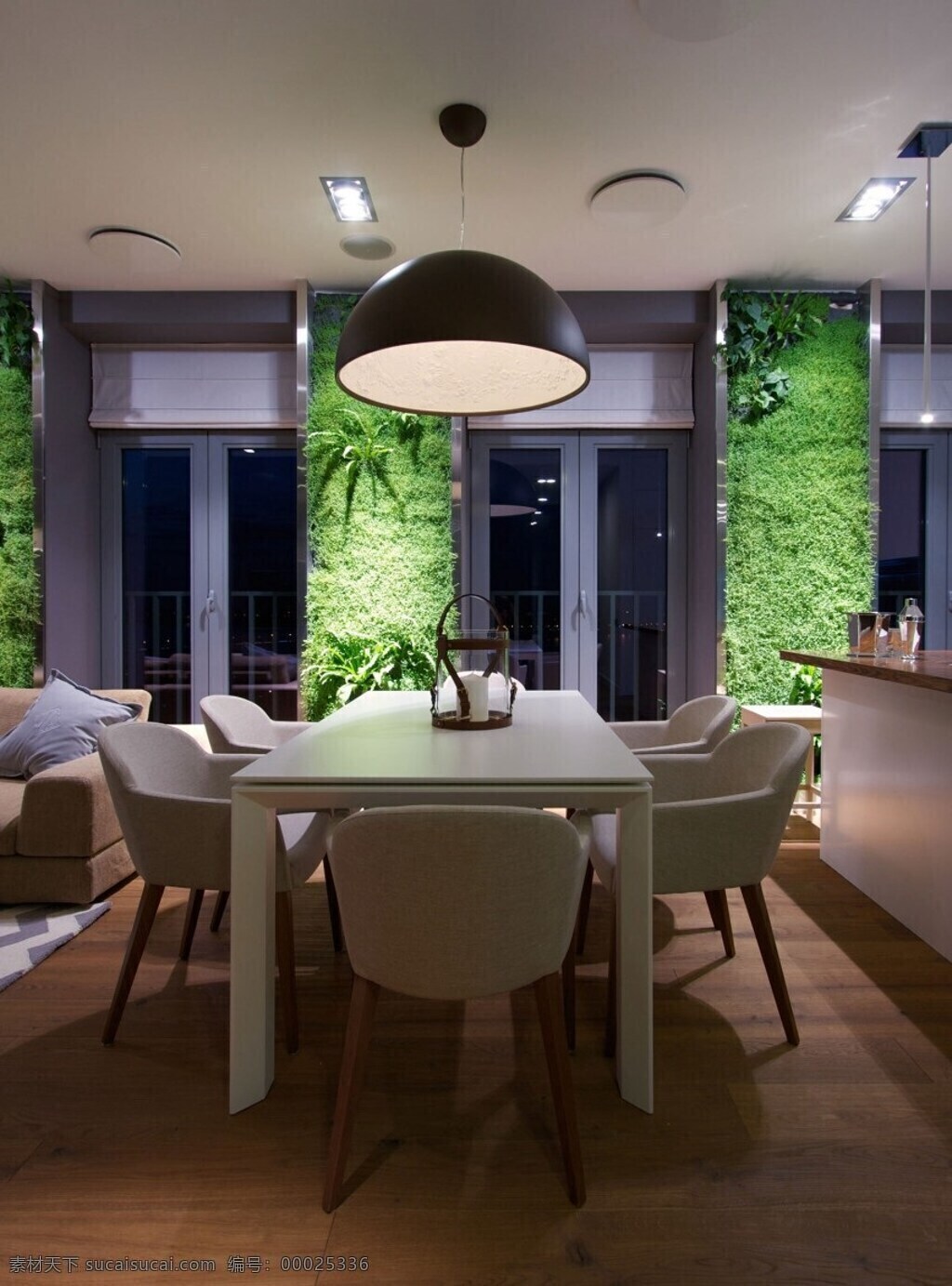现代 简约 风 室内设计 餐厅 餐桌 效果图 餐桌椅 吊灯 白色 调 家装