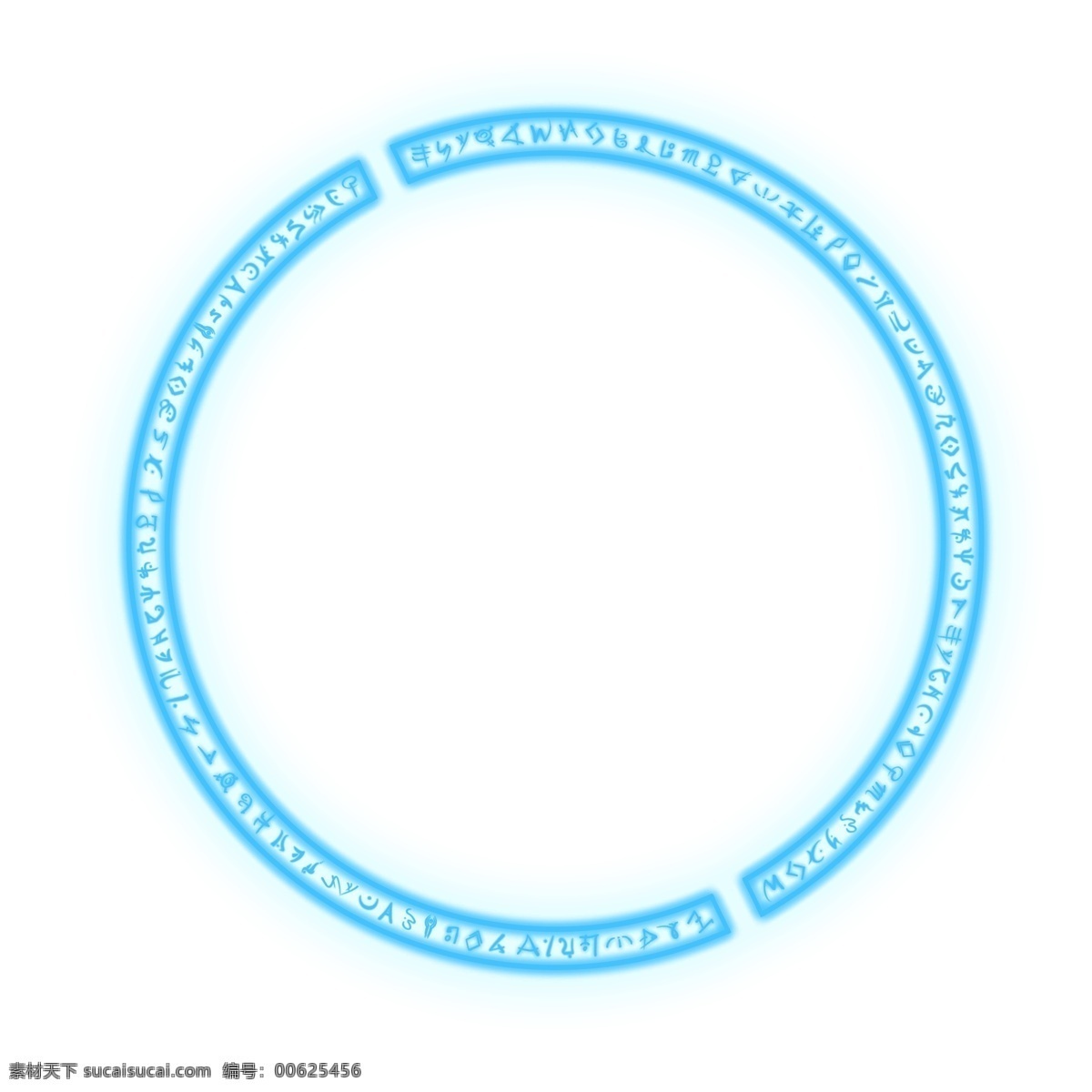 蓝色 圆形 圆环 透明 底 蓝色光环 魔法阵 光圈 光效 光环 免抠图 装饰图 光束 光点 插画 青色 圆环发光