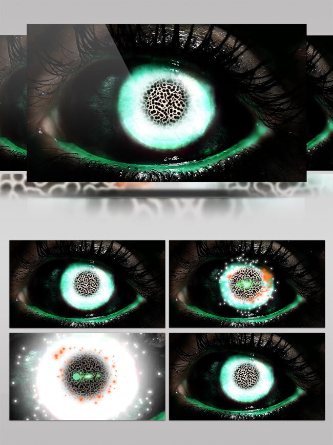 人体 眼球 放大 观察 视频 高清视频素材 视频素材 动态视频素材 白色眼球 眼珠 视觉