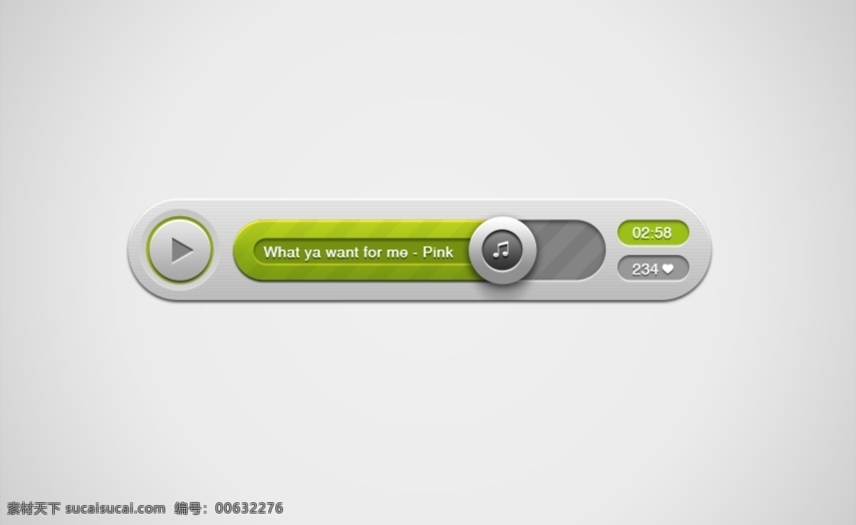 按钮 播放器 经典 绿色 图标 网页模板 音乐 靓丽 时尚 模板下载 源文件 网页素材