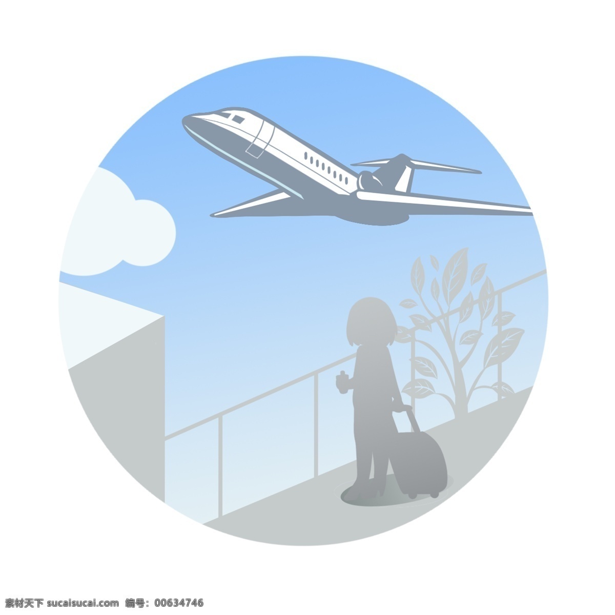 春节 春运 机场 回家 剪影 图 飞机 过年 图标 坐飞机 行李箱 上飞机 创意图标 飞机场