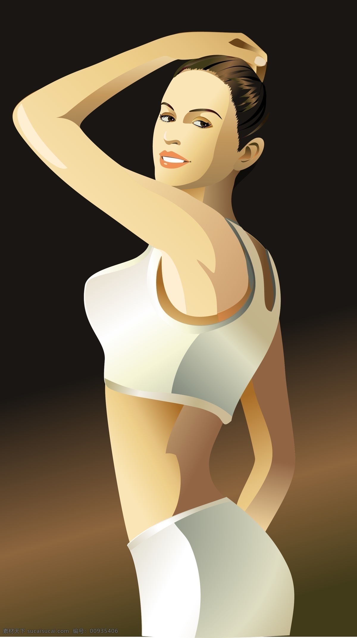 东方 spa 美容 矢量女人 矢量人物 东方spa 矢量图