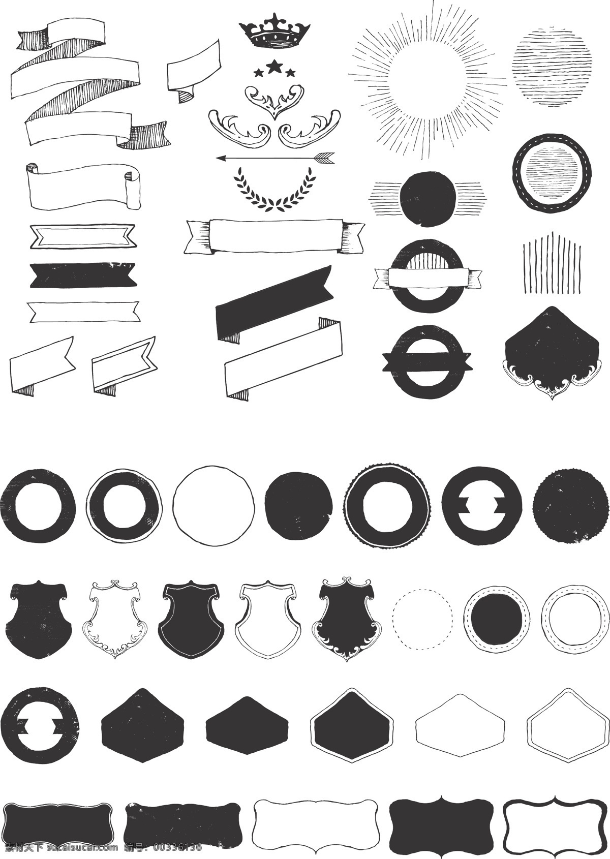 圆形 矢量 装饰 元素 原型 矢量素材 设计素材 背景素材