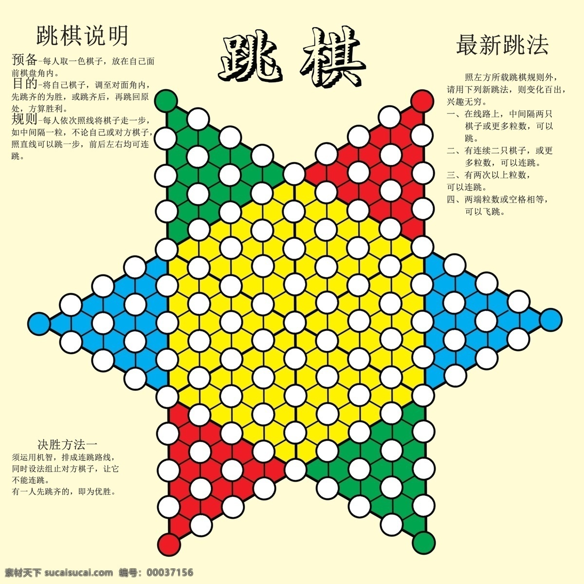 跳棋图片 跳棋 跳棋规则 五颜六色 规则说明 玩法