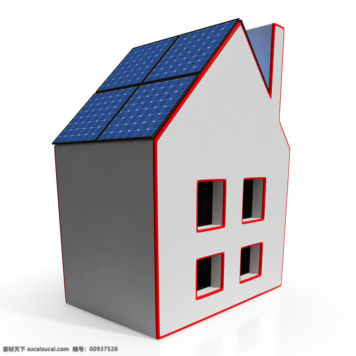 太阳能 电池板 显示 再生 能源 房子 白色