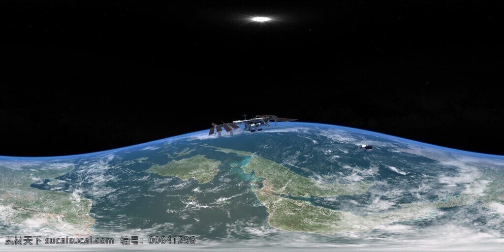 航天 飞船 俯瞰 地球 vr 视频 虚拟实境 实境视频 高清视频 视频素材 虚拟现实vr 全景视频 双屏视频 vr全景视频 mp4 黑色