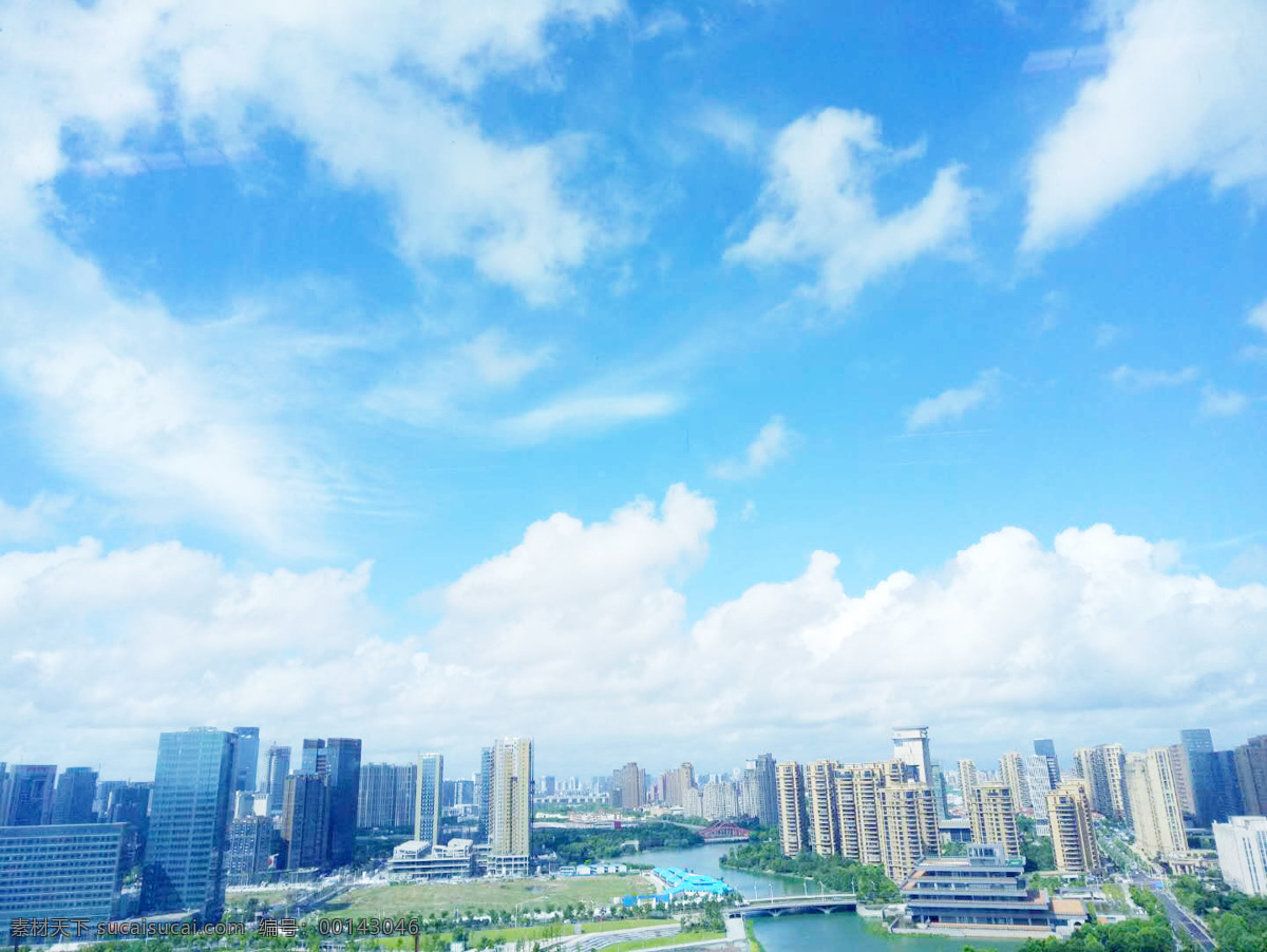 天空 蓝天 城市 风景 大厦 自然景观 自然风景