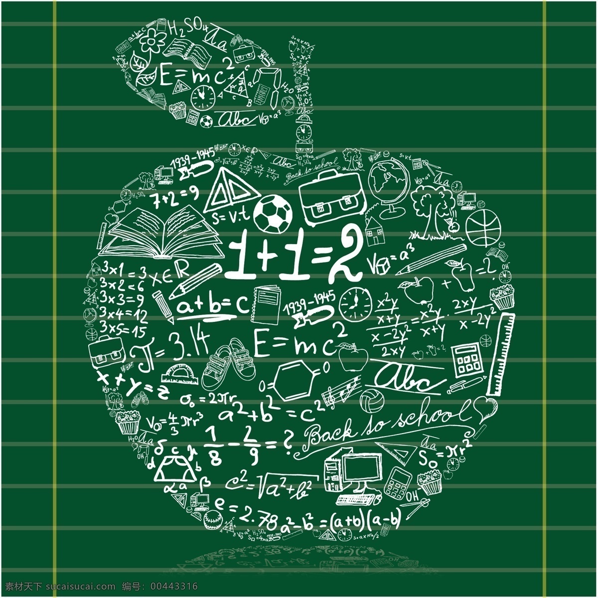 创意 粉笔字 黑板 美术绘画 苹果 生活百科 文化艺术 学习用品 数学 公式 矢量 模板下载 苹果数学公式 数学公式 手绘数学公式 手绘 矢量图 日常生活