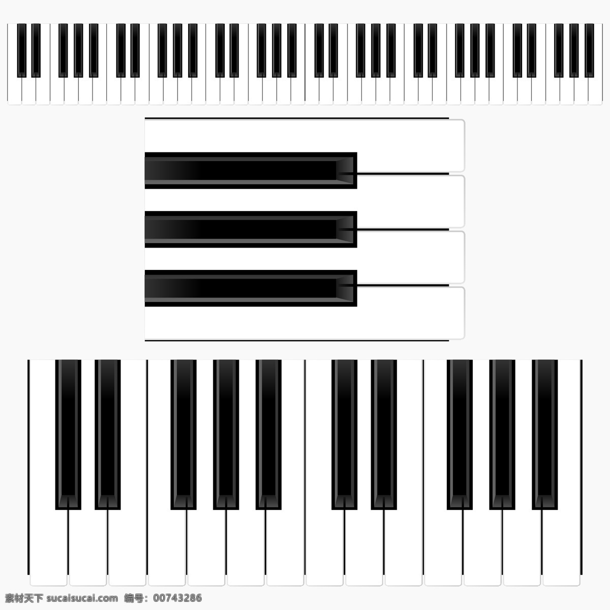 现实 钢琴 键盘 矢量 图形 集