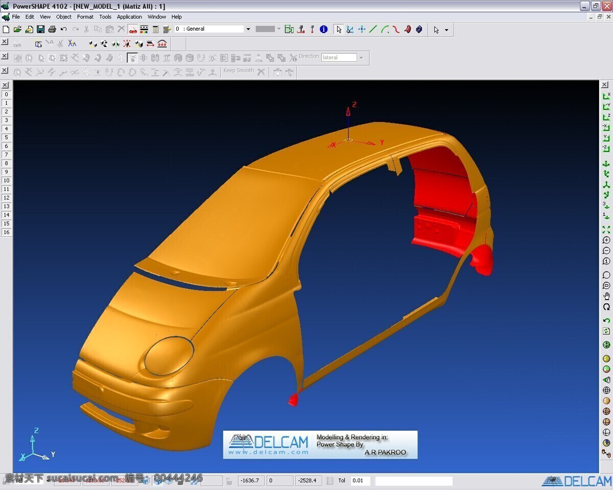 大宇 马蒂 兹 车身 建模 汽车 反向 powershape 3d模型素材 其他3d模型