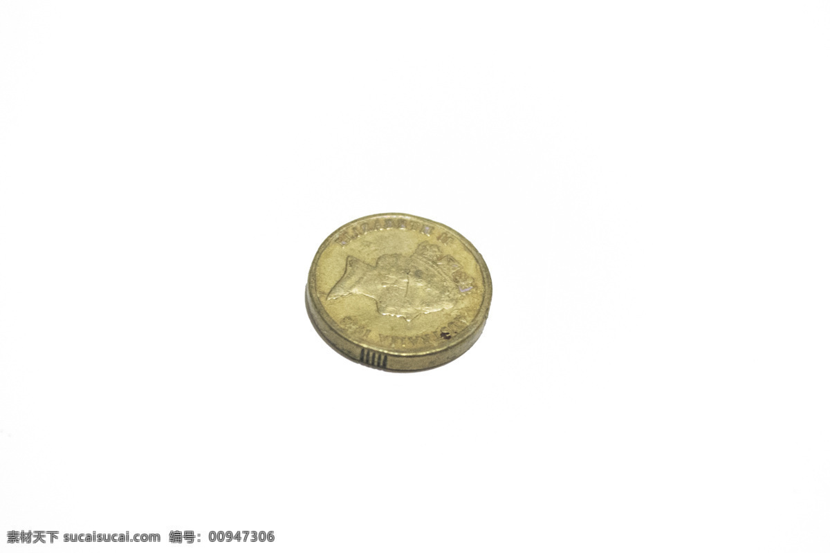 黄色 澳元 硬币 两 刀 两刀 金属 钱币 澳洲 千库原创