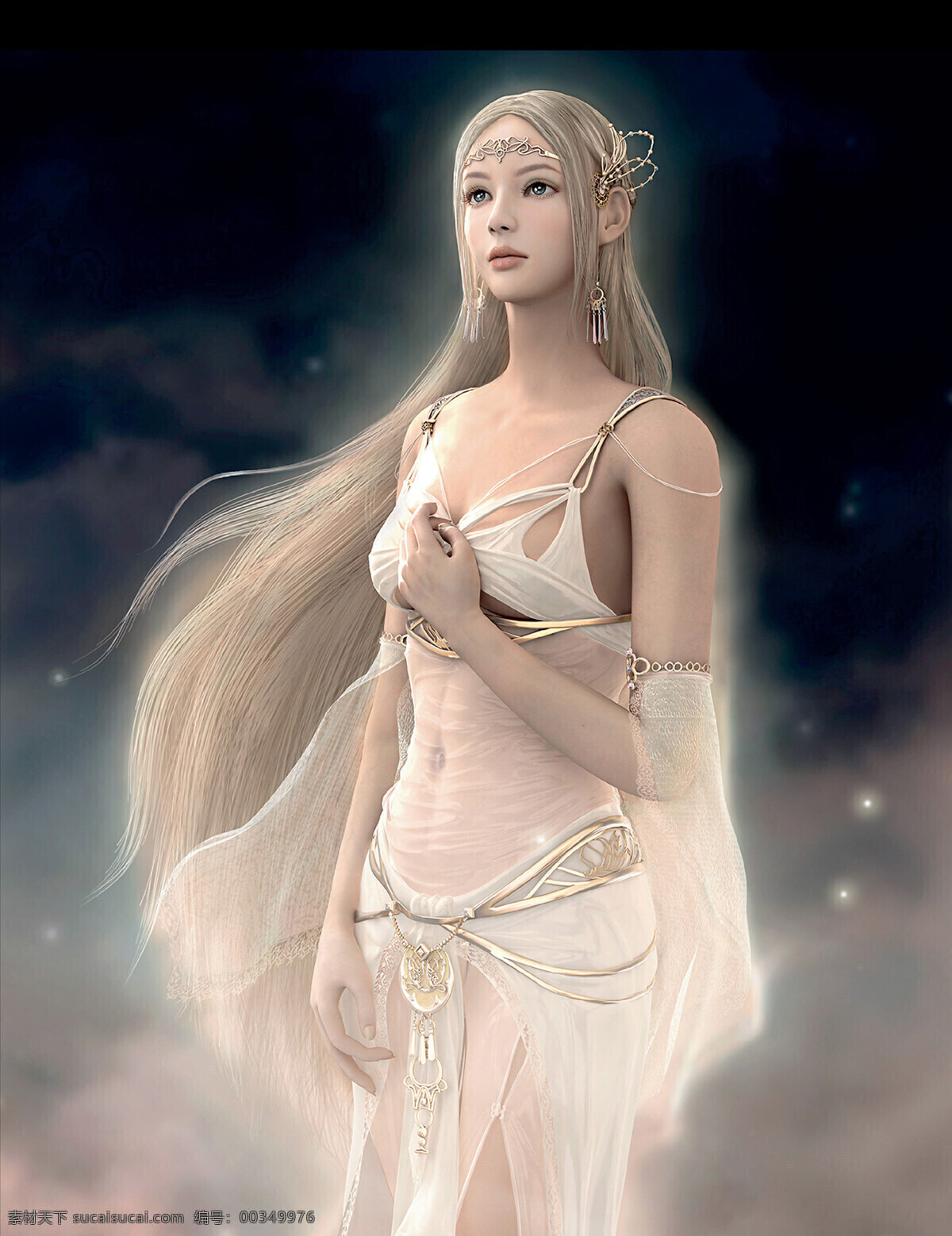 动漫美女 动漫 美女 女神 气质美女 大美女 银发美女 人物素材 动漫动画 动漫人物