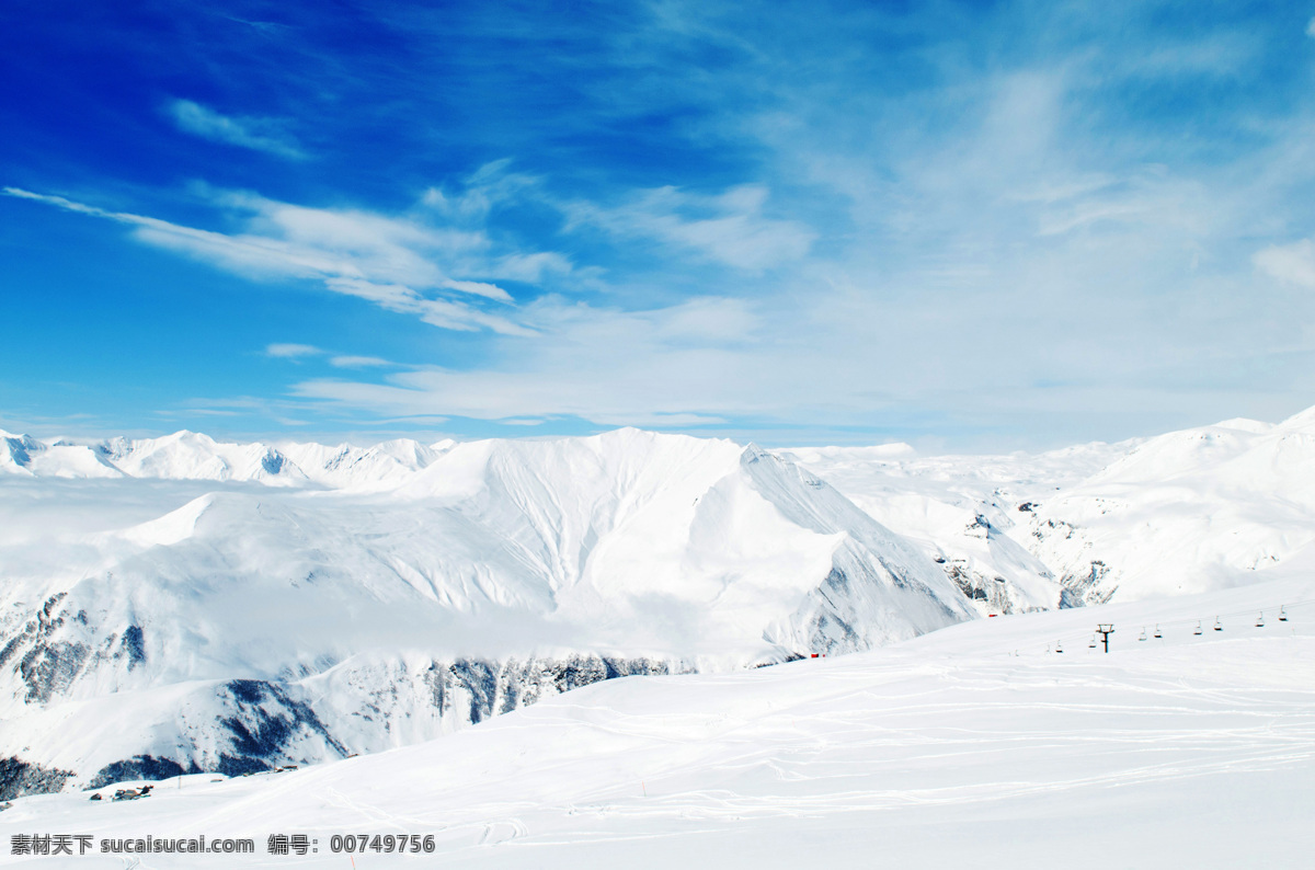 雪山图片素材 雪山 蓝天 山峰 旅游 风光 冰雪 险峻 山水风景 风景图片