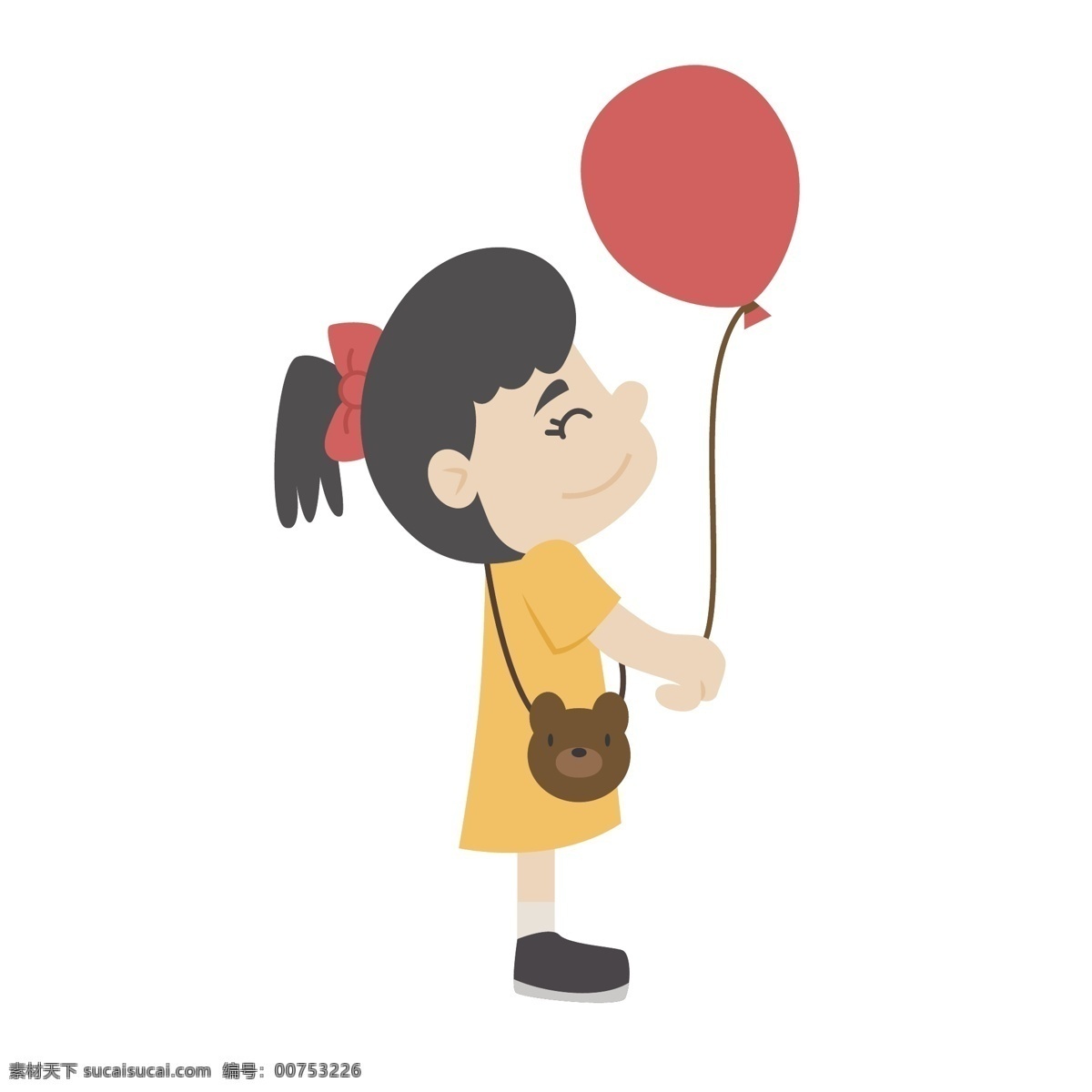 卡通 玩 气球 女孩 矢量 卡通气球 卡通女孩 卡通小女孩 可爱 可爱的 可爱的女孩 可爱女孩