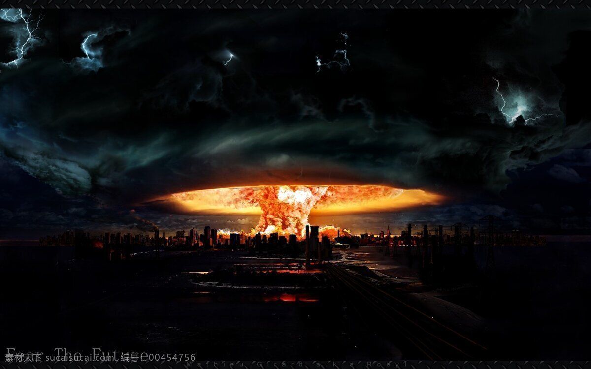 原子弹 能源 原子弹爆炸 科技 科幻 战争 气势 天空 星空 宇宙背景 星空背景 蘑菇云 爆炸 末日