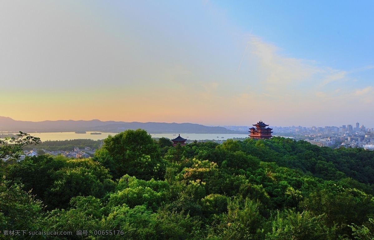 城隍阁 杭州 树木 建筑 亭台楼阁 自然景观 吴山天风 西湖全景 西湖 夜景 西湖风光 杭州风光 杭州城隍阁 中式建筑 仿古建筑 杭州西湖 八宝山 保俶塔 远眺西湖 远眺保俶塔 自然风景 蓝天白云 风景名胜