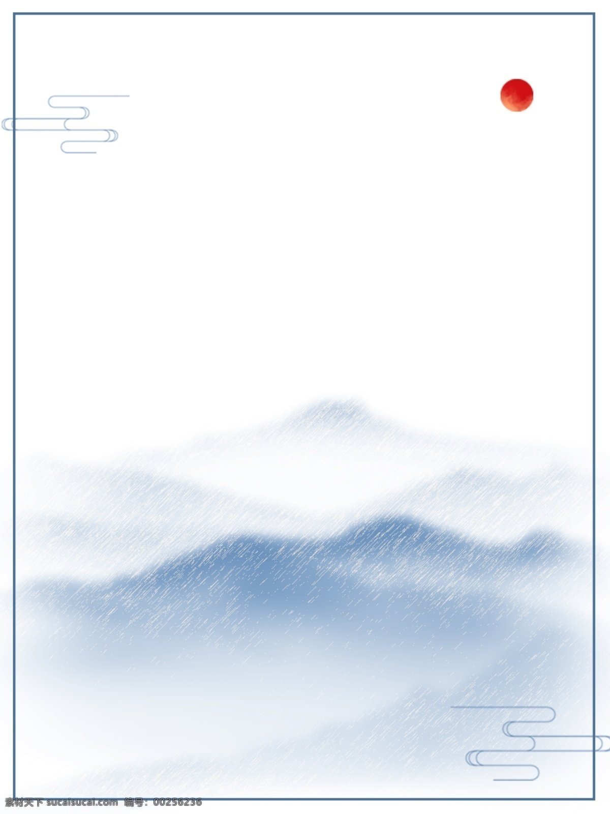 原创 中国 风 手绘 清新 山水 古典 简约 背景 中国风 自然 优美