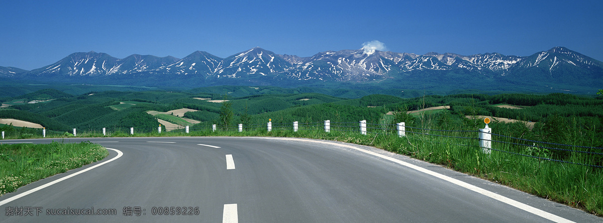 公路 清新 雪上 背景 banner 蓝色