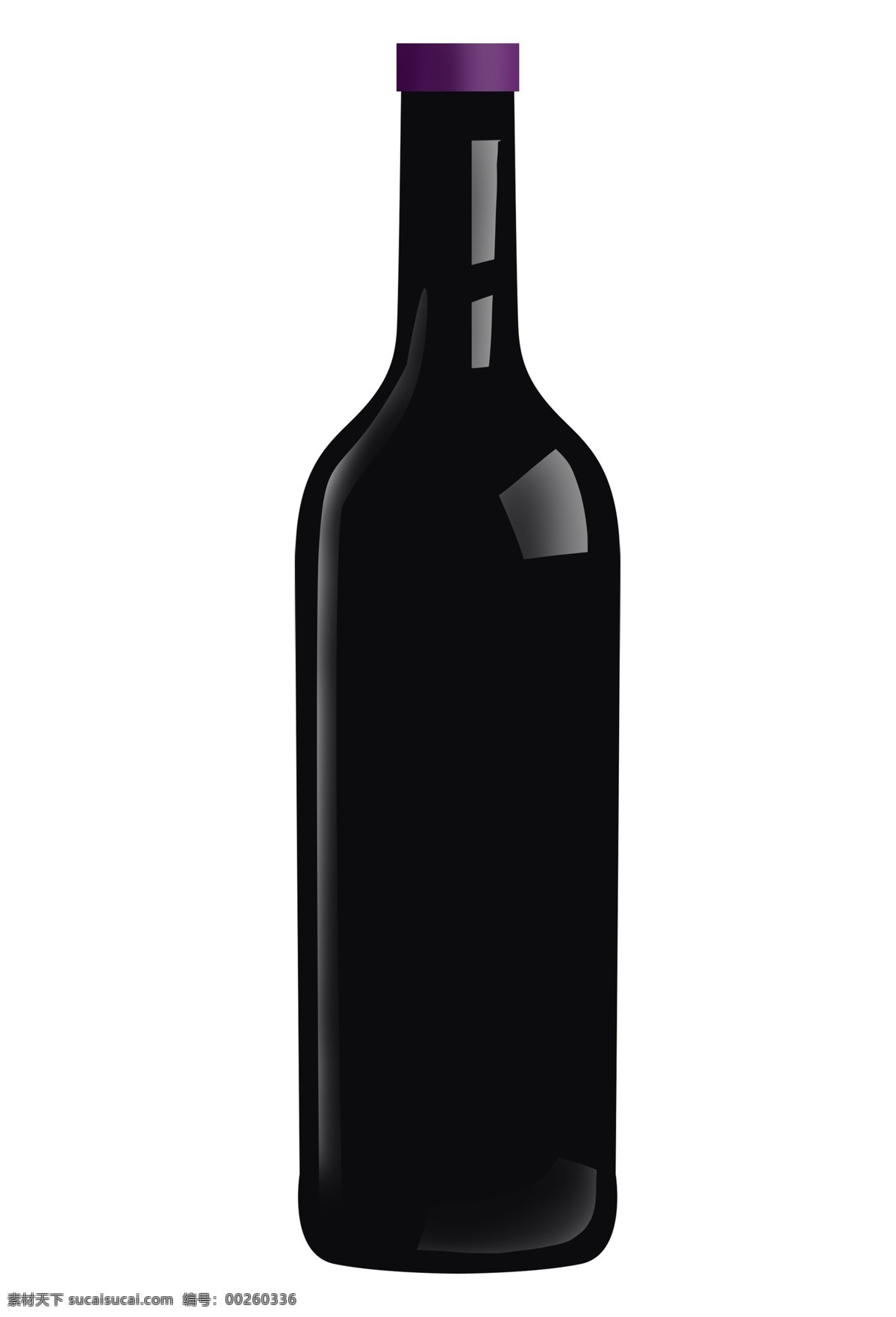 精致 黑色 红酒 酒瓶 黑色的酒瓶 卡通红酒插画 精美的红酒 精致的酒瓶 黑色酒瓶 紫色的瓶盖 红酒插画