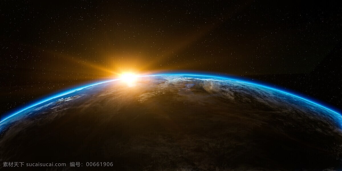 日出 空间 外 全球 世界 地球 太阳 上升 阳光 闪光 梁 星星 自然景观 自然风景
