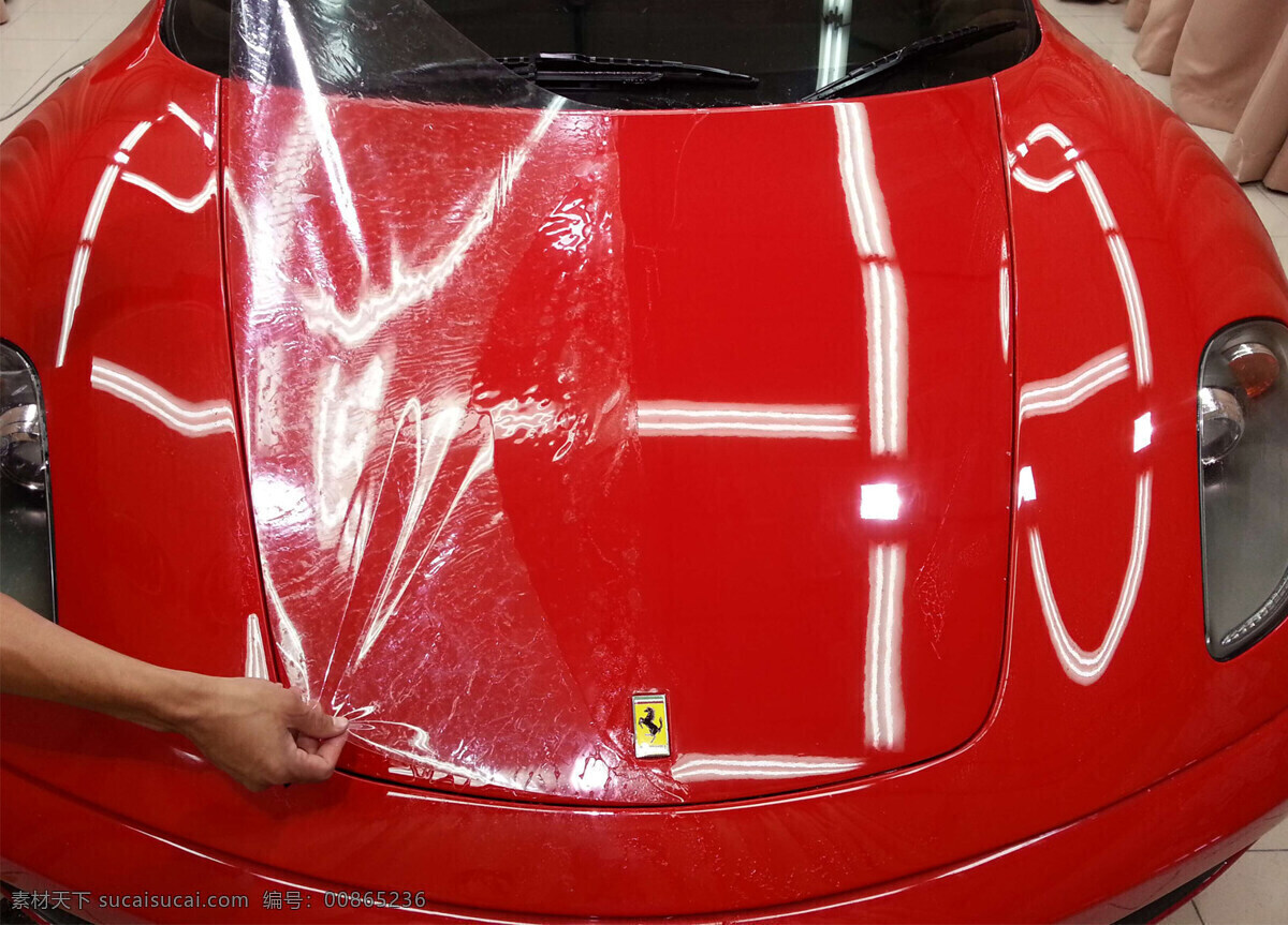 汽车膜 改色膜 车漆保护膜 车身膜 汽车全身 现代科技 交通工具 红色
