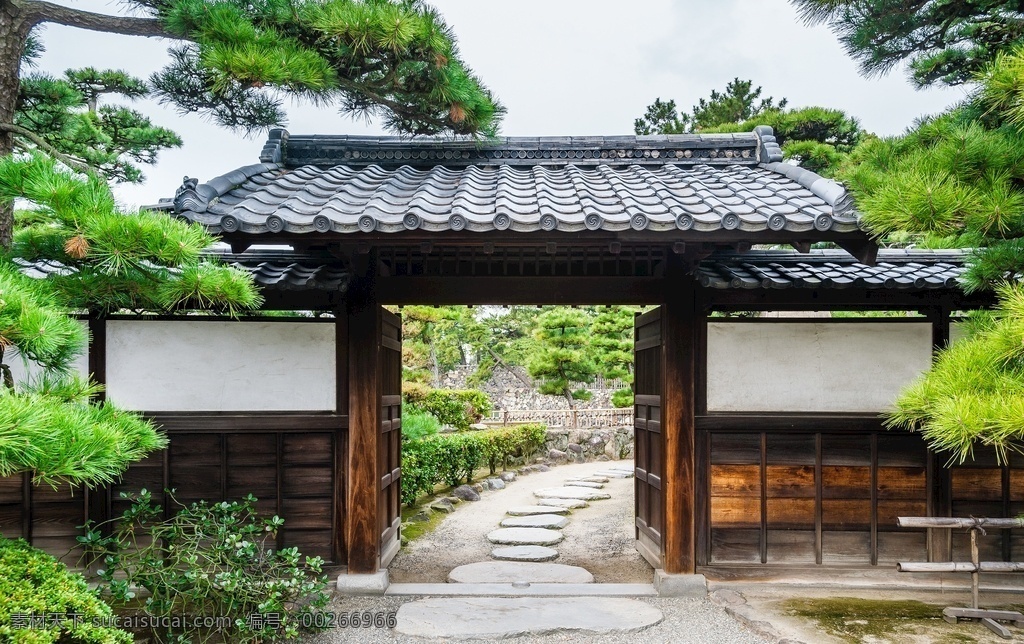 日式 庭院 简约 建筑 背景 海报 素材图片 杂图