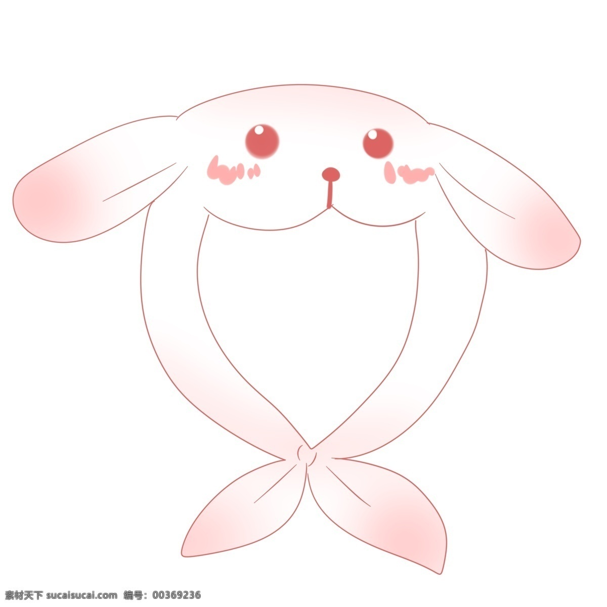 兔子 耳朵 装饰 图案 粉色 头饰