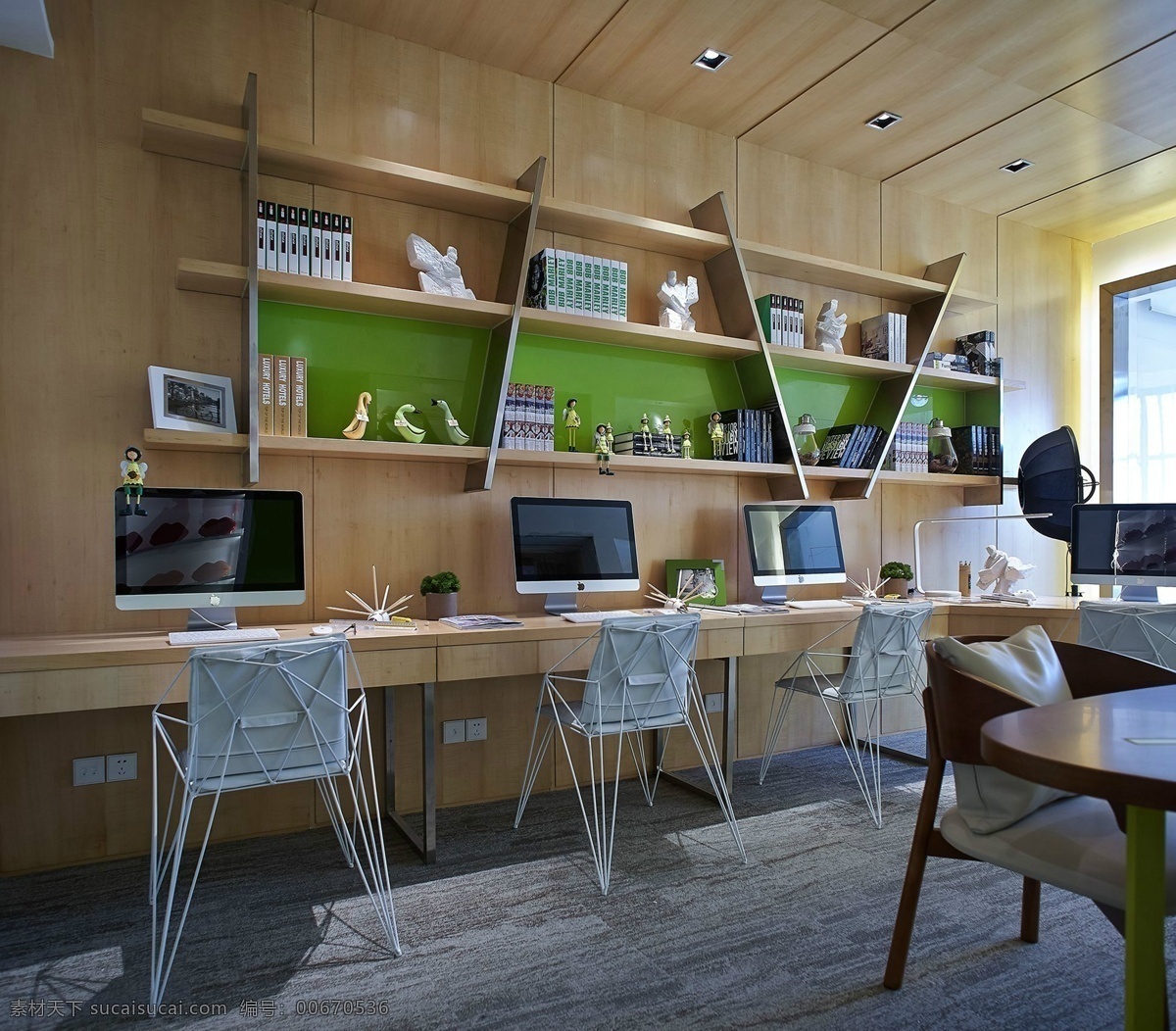 简约 室内 书房 设计图 家居 家居生活 室内设计 装修 家具 装修设计 环境设计 书桌 书柜