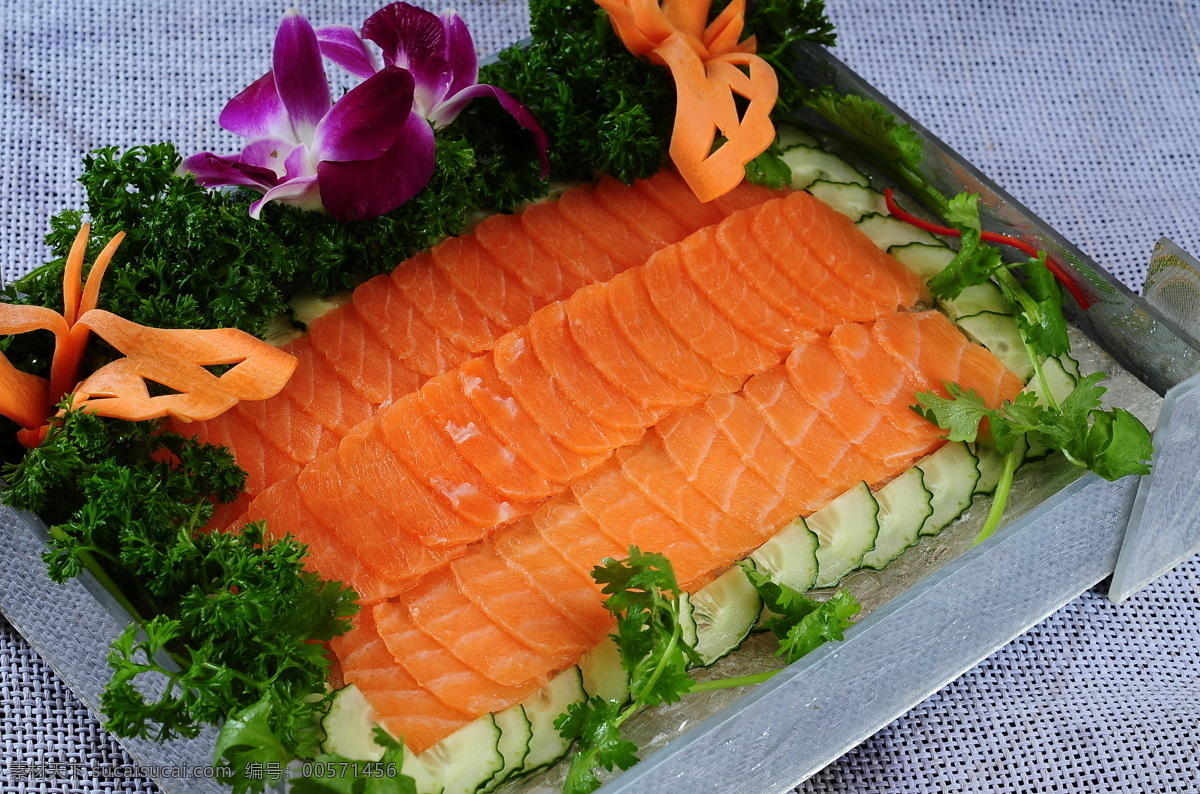 三文鱼刺身 三文鱼 刺身 海鲜 料理 美味 新鲜 菜谱 高清图片 传统美食 餐饮美食