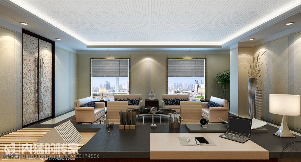 办公空间 办公室 砖家 室内 效果图 室内效果图 3d作品 3d设计