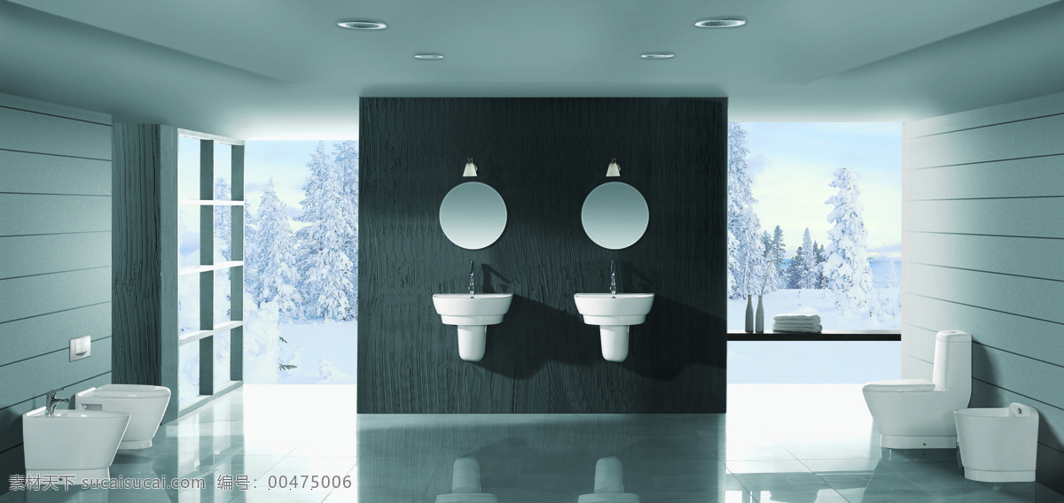 环境设计 家居生活 镜子 马桶 生活百科 室内设计 室内装修 浴室空间 卫浴套间 浴缸 洗手盆 家居装饰素材
