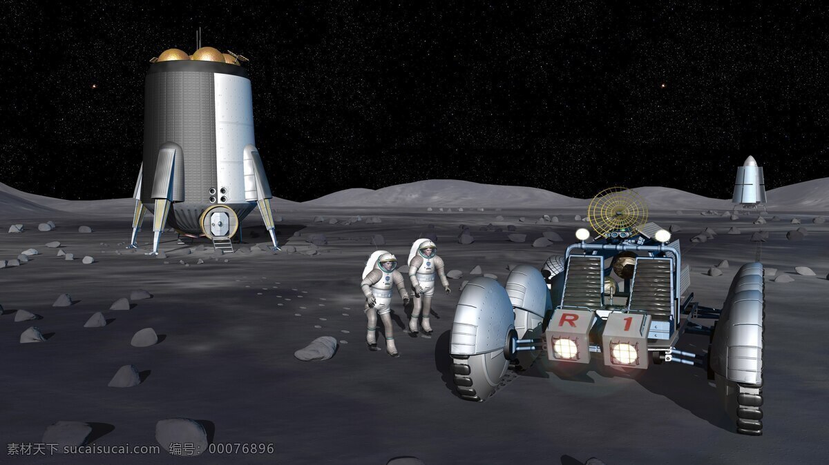 科学研究 美国 太空 现代科技 岩石 宇航员 宇宙 载人 航天 模拟 登月 载人航天 荒无人烟 月球 月行车 足迹 车辙 模拟登月 矢量图