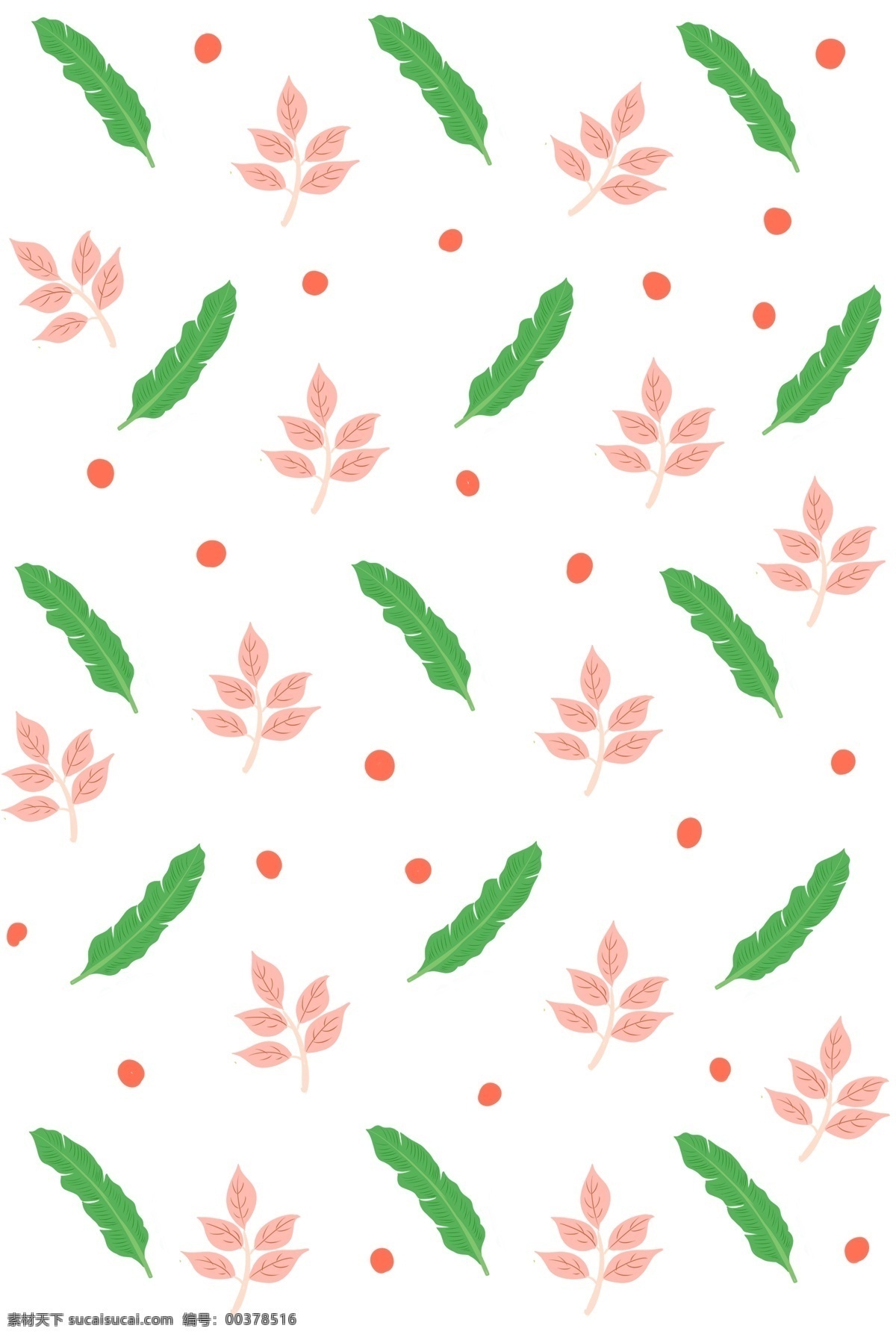 手绘 枫叶 植物 底纹 红色的枫叶 卡通插画 手绘植物插画 创意的底纹 漂亮的底纹 绿色的树叶