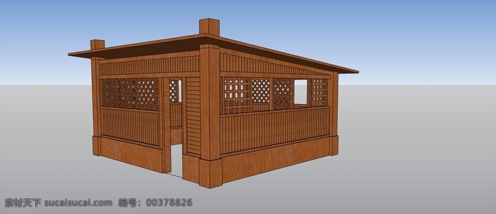 小 房子 小屋 子木 屋子 园林小品组件 草图大师模型 su建筑模型 建筑设计 景观设计 园林设计 城市规划 模型 3d设计 室外模型 skp