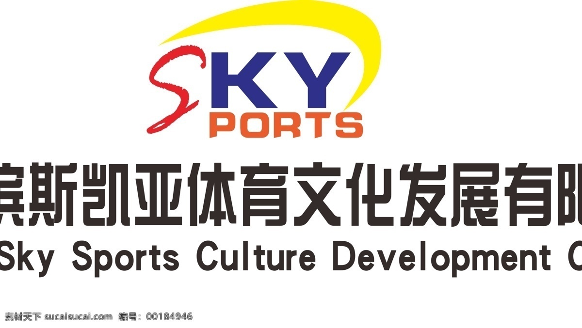 sky 标志 体育发展公司 白色