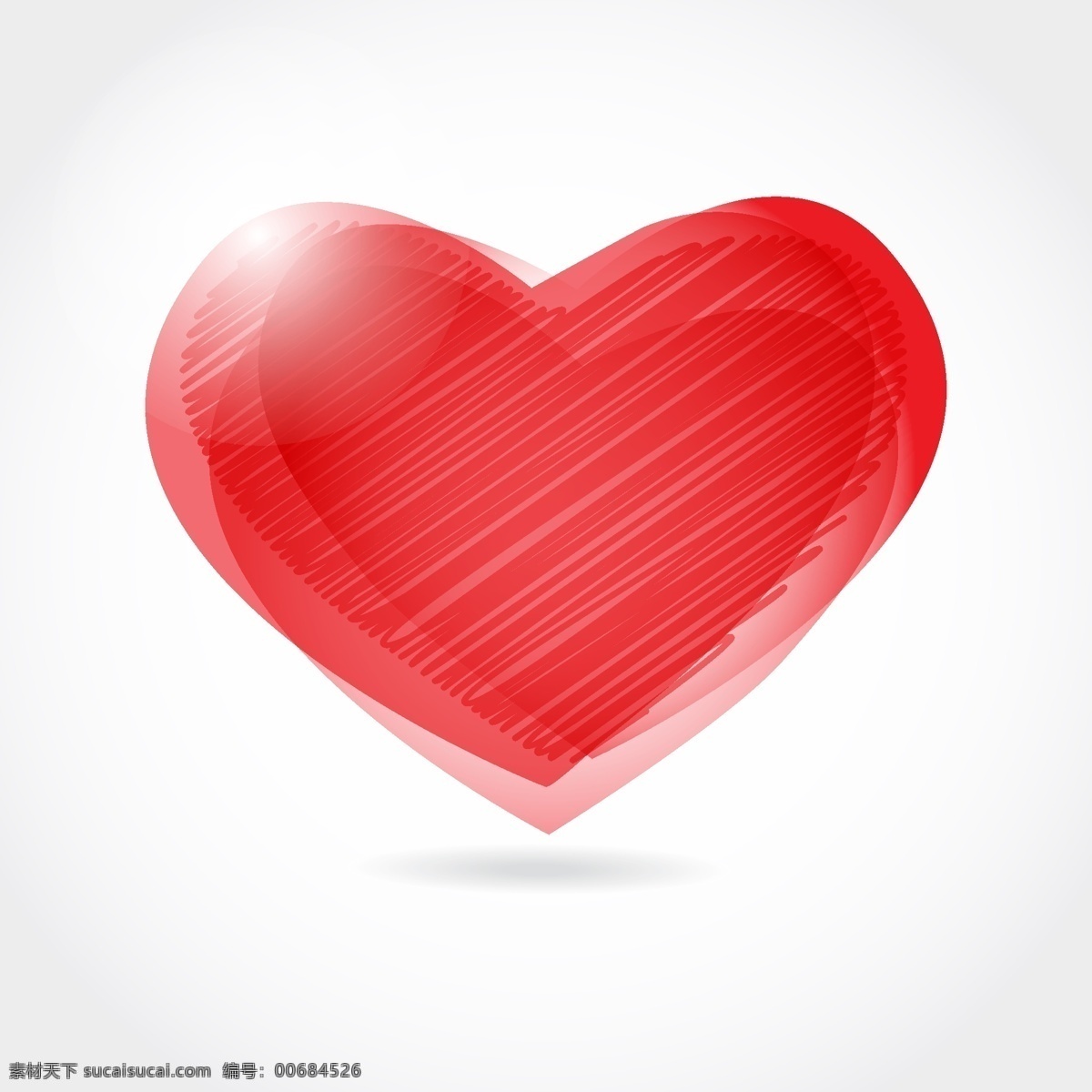 矢量 线描 红色 爱心 设计素材 情人节 心形设计 爱情心型 节日素材 情人节七夕