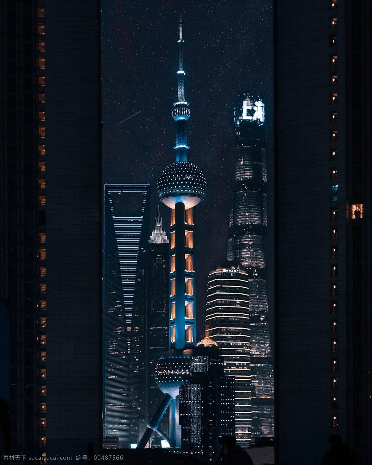 高楼大厦 夜景 灯光 天空 建筑 旅游摄影