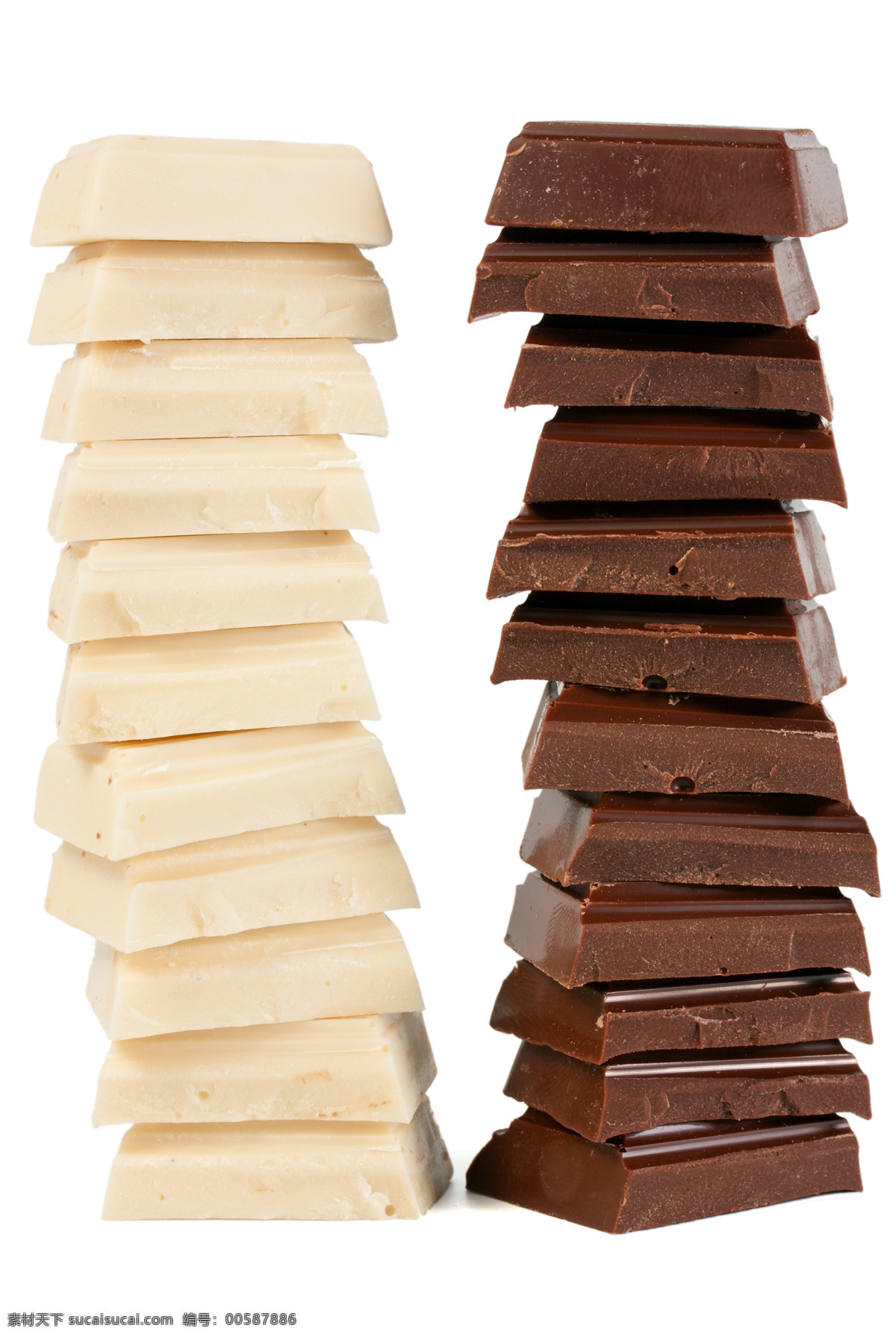 摞 一起 两 种 颜色 巧克力 摞在一起 两种颜色 白巧克力 食物 美食 其他类别 餐饮美食 白色