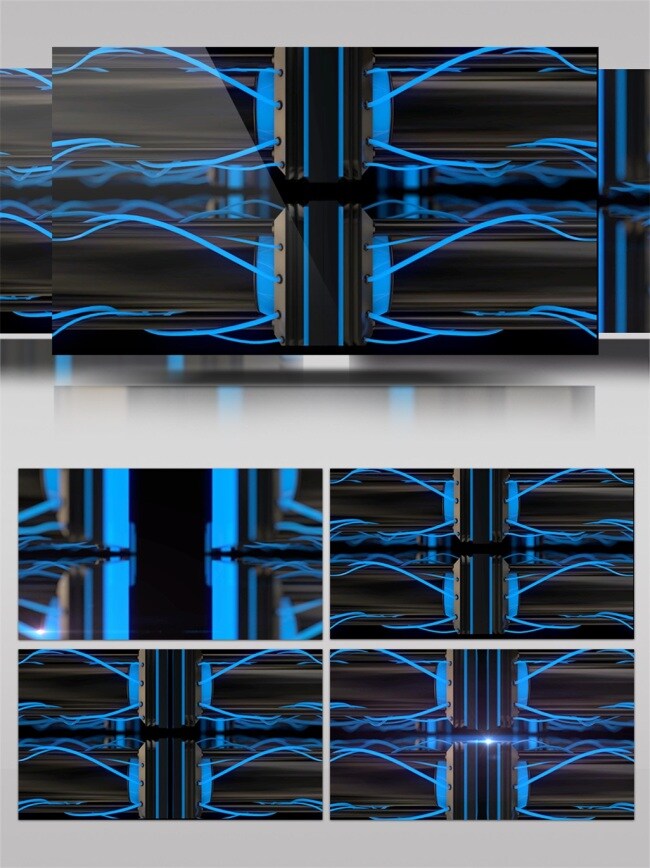 机器 碰撞 动态 视频 光效 蓝色 科技感 视频素材 动态视频素材