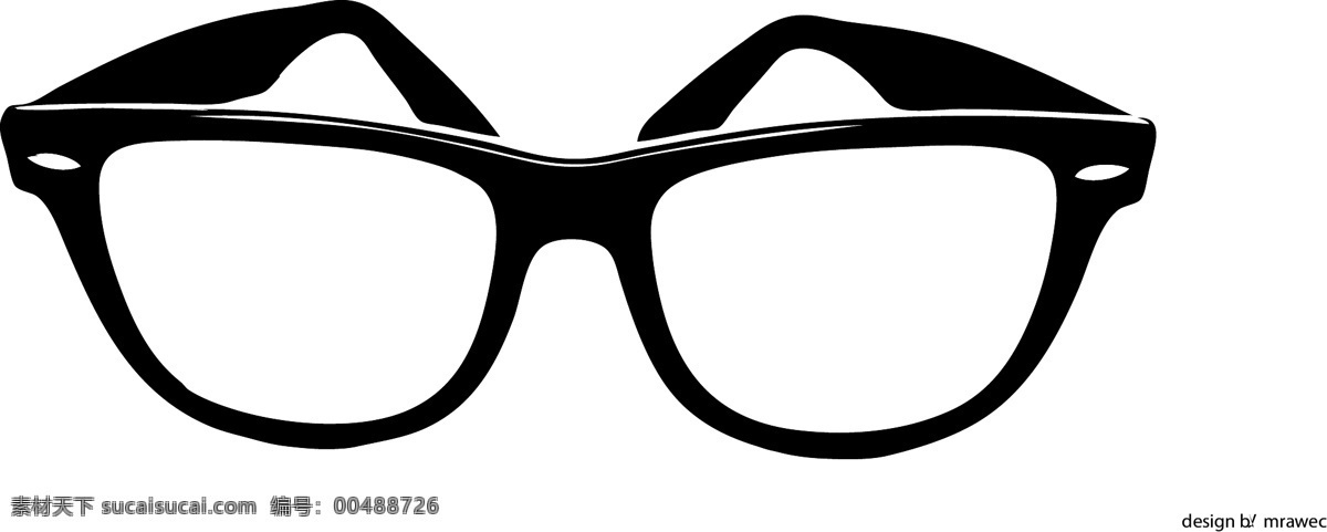 矢量 眼镜 黑色 矢量图 其他矢量图