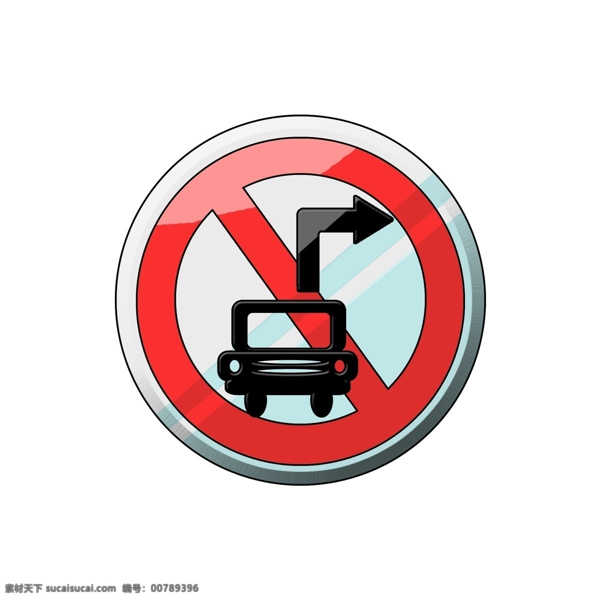 机动车 禁止 右 转 图标 禁止图标 禁止右转 车辆